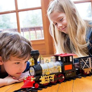 BAKAJI Παιδική Σιδηροδρομική Πίστα Παιχνιδιού με Τρένο, Φωτισμό, Ήχ...