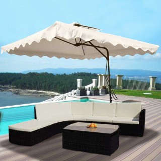 BAKAJI Ομπρέλα Κήπου Εκκεντρωμένη 2,5 μτ Εκρού με κρεμαστό Μεταλλι... BAKAJI Ομπρέλα Κήπου Εκκεντρωμένη 2,5 μτ Εκρού με κρεμαστό Μεταλλι...