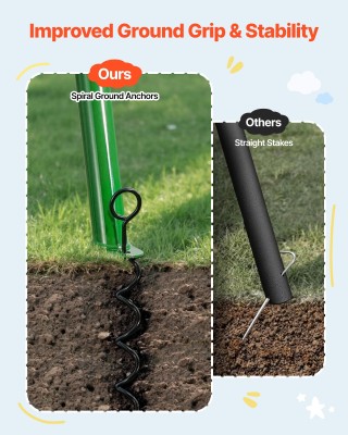 VEVOR Κούνια Κήπου για Παιδιά με Μεταλλική Βάση A-Frame και Στρογγυ...