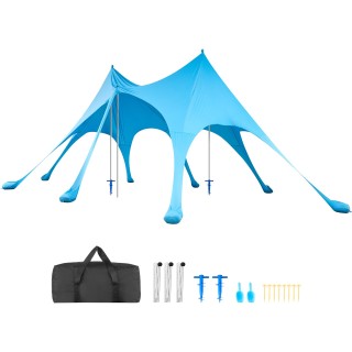 VEVOR Παραλία Σκηνή Αντηλιακή Προστασία UPF50+, Ύψος 2.8μ, 6.1 x 4μ...