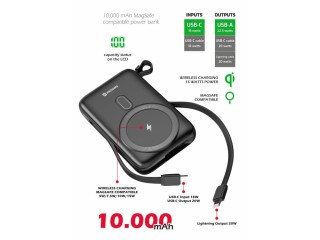 SWISSTEN Φορητός Φορτιστής 10000 mAh PD 20W με ενσωματωμένα καλώδια...