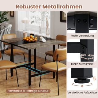 Costway Τετράγωνο Τραπέζι Συνεδριάσεων με Μεταλλικό Σκελετό Γραφείο...