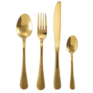 Galileo Σετ 24 μαχαιροπήρουνα από ανοξείδωτο ατσάλι 180, χρυσό γυαλ...