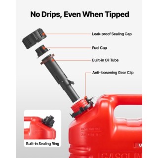 VEVOR Κόκκινο Κινητό Δοχείο Καυσίμου 9.5L με Ακροφύσιο & Διαφανή Δε... VEVOR Κόκκινο Κινητό Δοχείο Καυσίμου 9.5L με Ακροφύσιο & Διαφανή Δε...
