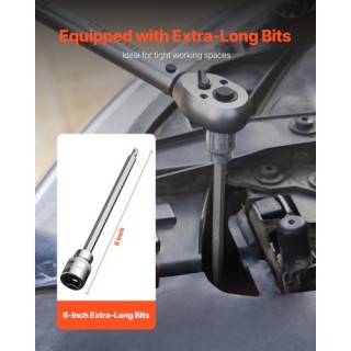 VEVOR Σετ Καρυδάκια Άλεν 18 Τεμαχίων 3/8 S2 Cr-V PTTT38HEXSD0DLCSKV0