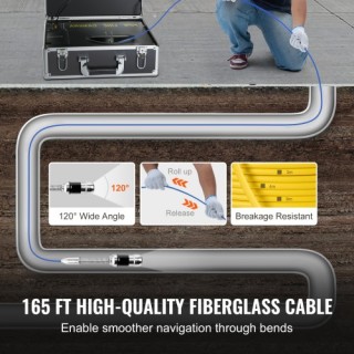 VEVOR Κάμερα Επιθεώρησης Αποχέτευσης 165ft με Οθόνη 7 ιντσών LXKXS... VEVOR Κάμερα Επιθεώρησης Αποχέτευσης 165ft με Οθόνη 7 ιντσών LXKXS...