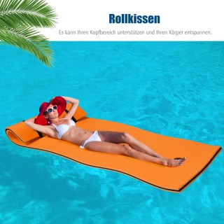 Costway Πλωτό στρώμα νερού 220 x 90 x 4 cm Πορτοκαλί+Μαύρο OP70098OR Costway Πλωτό στρώμα νερού 220 x 90 x 4 cm Πορτοκαλί+Μαύρο OP70098OR