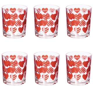 Galileo Σετ 6 ποτήρια νερού από γυαλί 270 ml Cuori 5910620 Galileo Σετ 6 ποτήρια νερού από γυαλί 270 ml Cuori 5910620