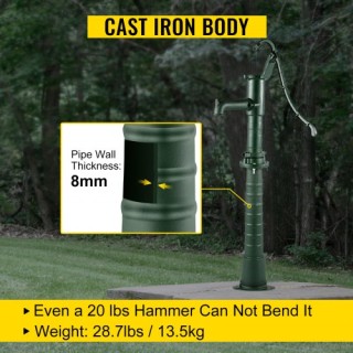 VEVOR Αντλία Χειρός Αντίκα με Βάση από Χυτοσίδηρο για Κήπο - Πράσιν... VEVOR Αντλία Χειρός Αντίκα με Βάση από Χυτοσίδηρο για Κήπο - Πράσιν...