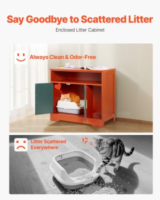 VEVOR Πολυλειτουργικό Ντουλάπι Γάτας για Λεκάνη Άμμου JSSMMSPWQ31YC...