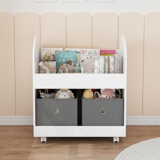 Shally Dogan  Ράφι για Παιδιά 2 Συρτάρια Υφασμάτινη Βιβλιοθήκη Ρόδε...