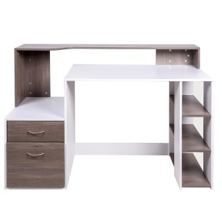 BAKAJI Γραφείο με Συρταριέρα Βιβλιοθήκη Θέση Σαρωτή Τραπέζι Υπολογ... BAKAJI Γραφείο με Συρταριέρα Βιβλιοθήκη Θέση Σαρωτή Τραπέζι Υπολογ...