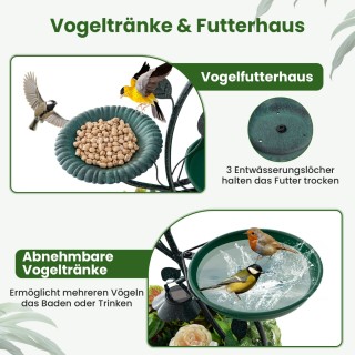 Costway Ποτίστρα πουλιών με ηλιακό φωτισμό, μπανιέρα πουλιών, ταΐσ... Costway Ποτίστρα πουλιών με ηλιακό φωτισμό, μπανιέρα πουλιών, ταΐσ...