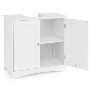 Costway Ντουλάπι μπάνιου με 2 πόρτες και U-σχήμα πόδια Λευκό 60 x ... Costway Ντουλάπι μπάνιου με 2 πόρτες και U-σχήμα πόδια Λευκό 60 x ...