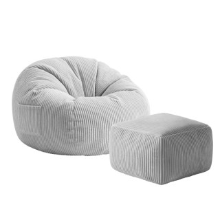 Mark Adler Πουφ Πολυθρόνα Κοτλέ Γκρι με Υποπόδιο Comfy 3.0 5900415... Mark Adler Πουφ Πολυθρόνα Κοτλέ Γκρι με Υποπόδιο Comfy 3.0 5900415...
