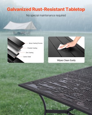 VEVOR Ορθογώνιο Μεταλλικό Τραπέζι Εξωτερικού Χώρου 150x96 εκ με Οπή... VEVOR Ορθογώνιο Μεταλλικό Τραπέζι Εξωτερικού Χώρου 150x96 εκ με Οπή...