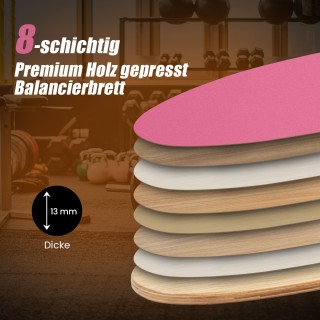 Costway  Ξύλινη Ισορροπιστική Σανίδα με Κορκ Ρολό - Τρικ Μπόρντ για...