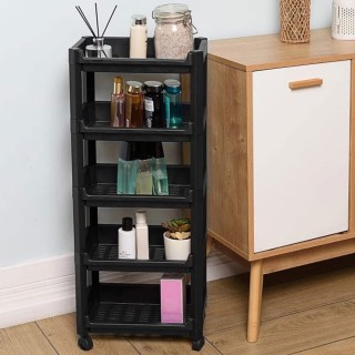 BAKAJI  Καρότσι Εξοικονόμησης Χώρου Κουζίνας Μπάνιου Πολυχρηστικό Ρ...