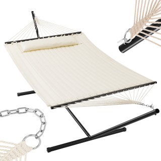 BAKAJI  Κρεμαστή Καρέκλα Κήπου Βραζιλιάνικη Μπεζ με Μαξιλάρι και Με...