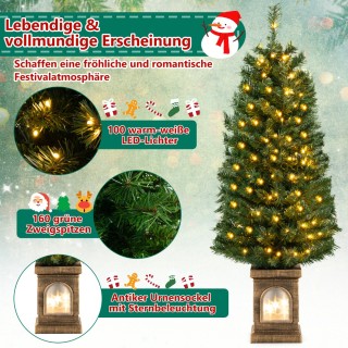 Costway Τεχνητό Χριστουγεννιάτικο Δέντρο με Φωτισμό & Χρονοδιακόπτη...