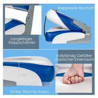 Costway Σετ 2 καρεκλών σκαφών Costway, πτυσσόμενη καρέκλα 50 x 42 x...