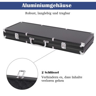 Costway  Σετ Πόκερ με 500 Μάρκες και Αξεσουάρ σε Αλουμινένια Θήκη Μ...