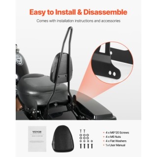 VEVOR Πλάτη Μοτοσικλέτας για Harley-Davidson Dana MTCCKKBJDKBJF2LB4V0