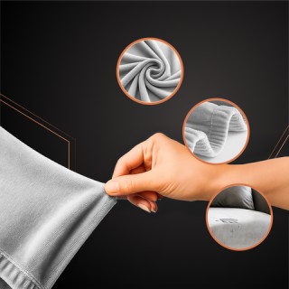 Κάλυμμα Τριθέσιου Καναπέ – Ελαστικό Βελούδο Ανοιχτό Γκρι 145 - 185c...