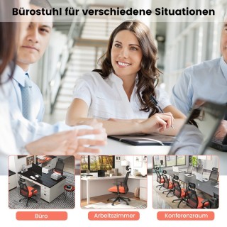 Costway  Άνετη Καρέκλα Γραφείου με Ρυθμιζόμενη Πλάτη και Κεφαλόσκαμ...