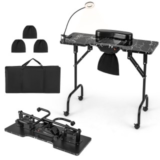 Costway Πτυσσόμενο Τροχήλατο Τραπέζι Μανικιούρ με Ηλεκτρικό Συλλέκτ... Costway Πτυσσόμενο Τροχήλατο Τραπέζι Μανικιούρ με Ηλεκτρικό Συλλέκτ...