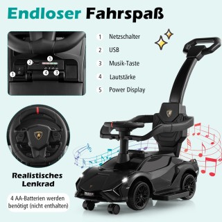 Costway Παιδικό Αυτοκίνητο Lamborghini 3-σε-1 με Αποσπώμενα Μέρη κα... Costway Παιδικό Αυτοκίνητο Lamborghini 3-σε-1 με Αποσπώμενα Μέρη κα...