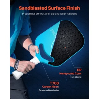 VEVOR Επαγγελματική Ρακέτα Πίκλεμπολ από Ανθρακονήματα με Κυψελωτό ...