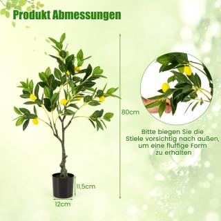 Costway Τεχνητό Δέντρο Λεμονιάς 80 εκ. με Ρεαλιστικά Φρούτα και Φύ... Costway Τεχνητό Δέντρο Λεμονιάς 80 εκ. με Ρεαλιστικά Φρούτα και Φύ...