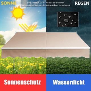 Costway Εξωτερική επεκτάσιμη τέντα από αδιάβροχο πολυεστέρα 295 x 2...