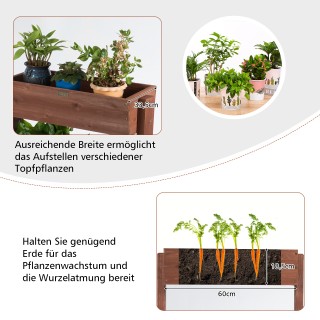 Costway Οικολογική Ξύλινη Ραφιέρα για Φυτά με Ρυθμιζόμενα Κουτιά κ... Costway Οικολογική Ξύλινη Ραφιέρα για Φυτά με Ρυθμιζόμενα Κουτιά κ...