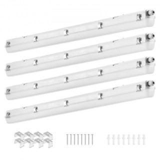 VEVOR 4x LED Φωτιστικό Ανθεκτικό 4FT 60W/50W/40W Επιλέξιμο 5400/640... VEVOR 4x LED Φωτιστικό Ανθεκτικό 4FT 60W/50W/40W Επιλέξιμο 5400/640...