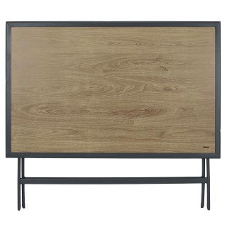 Home Deco Factory Μαύρο Μεταλλικό Τραπέζι με Ξύλινη Υφή, 110 x 71 x... Home Deco Factory Μαύρο Μεταλλικό Τραπέζι με Ξύλινη Υφή, 110 x 71 x...