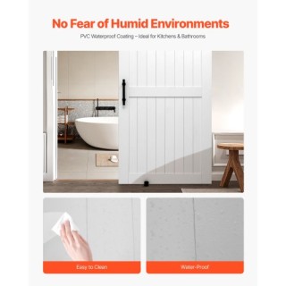 VEVOR Σετ Συρόμενης Πόρτας Αχυρώνα με Κιτ Εξαρτημάτων 1067 x 2134mm...