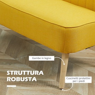 HOMCOM Διθέσιος Μοντέρνος Καναπές από Ύφασμα Χωρίς Μπράτσα με Ξύλι... HOMCOM Διθέσιος Μοντέρνος Καναπές από Ύφασμα Χωρίς Μπράτσα με Ξύλι...