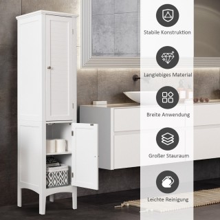 Costway  Μοντέρνα και Πρακτική Ψηλή Ντουλάπα Μπάνιου από Αδιάβροχο ...