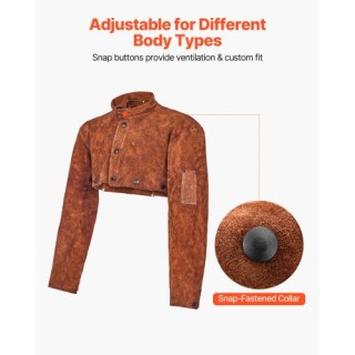 VEVOR Μανίκι Ηλεκτροσυγκόλλησης Δερμάτινο Ανθεκτικό στη Φλόγα Μέγεθ...