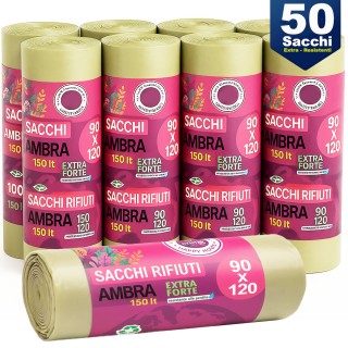 BAKAJI 50 x Μεγάλες Τσάντες Σκουπιδιών Άμπρα, Διαφανείς και Ανθεκτι... BAKAJI 50 x Μεγάλες Τσάντες Σκουπιδιών Άμπρα, Διαφανείς και Ανθεκτι...