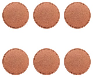 Villa dEste Home Σετ των 6 σουβέρ από καφέ PVC 10cm Horeca Brown 59...