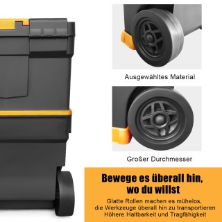 Costway Κινητός Ανθεκτικός Εργαλειοθήκη με Αποσπώμενο Κιβώτιο Αποθή...