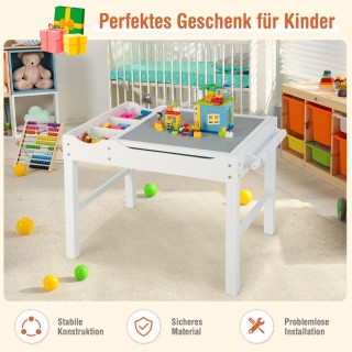 Costway  Παιδικό Πολυλειτουργικό Τραπέζι Δραστηριοτήτων 2-σε-1 με Δ...
