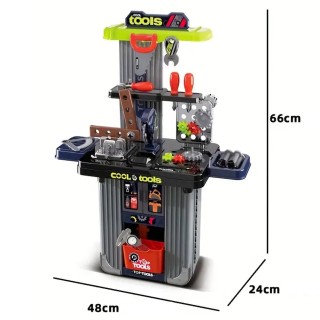 BAKAJI Σετ Εργαλείων Παιδικό Πάγκο Εργασίας Εργαστήριο Αξεσουάρ Ιδέ...