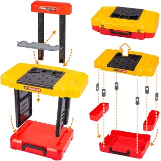 BAKAJI Παιδικό Παιχνίδι Εργαλειοθήκη DIY Μετατρέψιμο σε Φορητή Βαλ... BAKAJI Παιδικό Παιχνίδι Εργαλειοθήκη DIY Μετατρέψιμο σε Φορητή Βαλ...