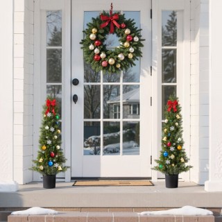 VEVOR Σετ 2 Τεχνητών Κυπαρισσών 914mm, Πρασινάδα από PE, Ιδανικά γι... VEVOR Σετ 2 Τεχνητών Κυπαρισσών 914mm, Πρασινάδα από PE, Ιδανικά γι...