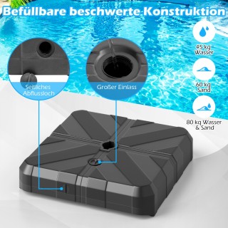 Costway Γεμιστή Βάση Ομπρέλας 45 Λίτρα / 60 Κιλά (Νερό ή Άμμο) NP12295 Costway Γεμιστή Βάση Ομπρέλας 45 Λίτρα / 60 Κιλά (Νερό ή Άμμο) NP12295