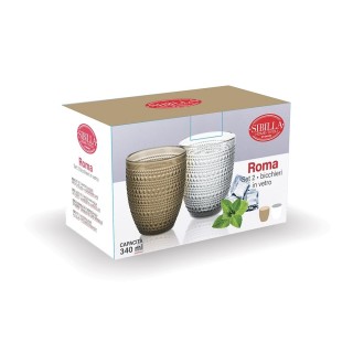 Galileo Σετ 2 Ποτήρια Νερού 340 ml από Διάφανο Μαρωνί Γυαλί Ρώμη Si...